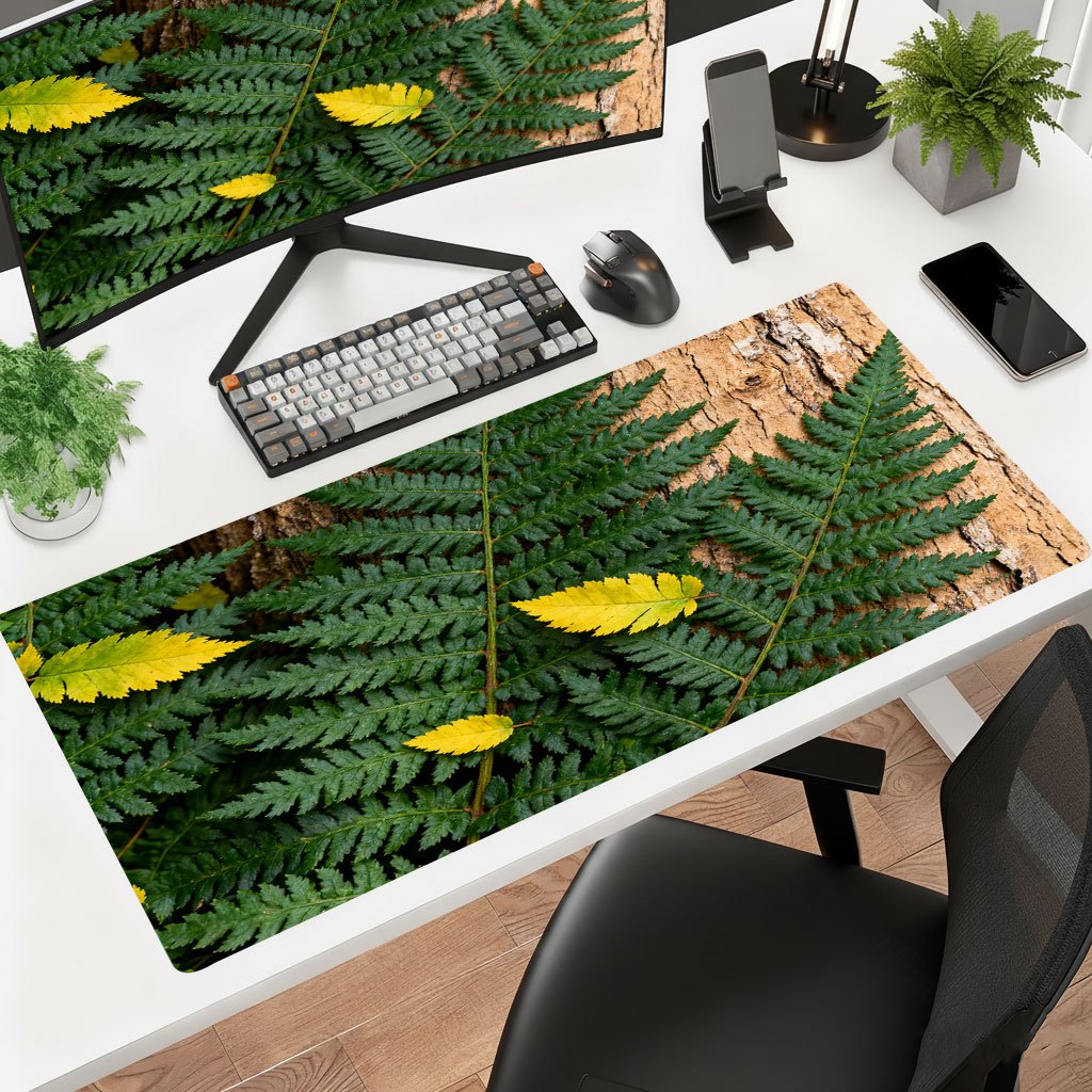 Gaming Keyboard Brand - Alas Mouse Desain Daun Bermerek, Alas