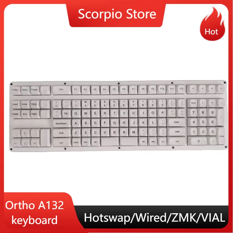 Gaming Keyboard Type C - Ortho A132 Keyboard Mekanikal Planck, Kustom