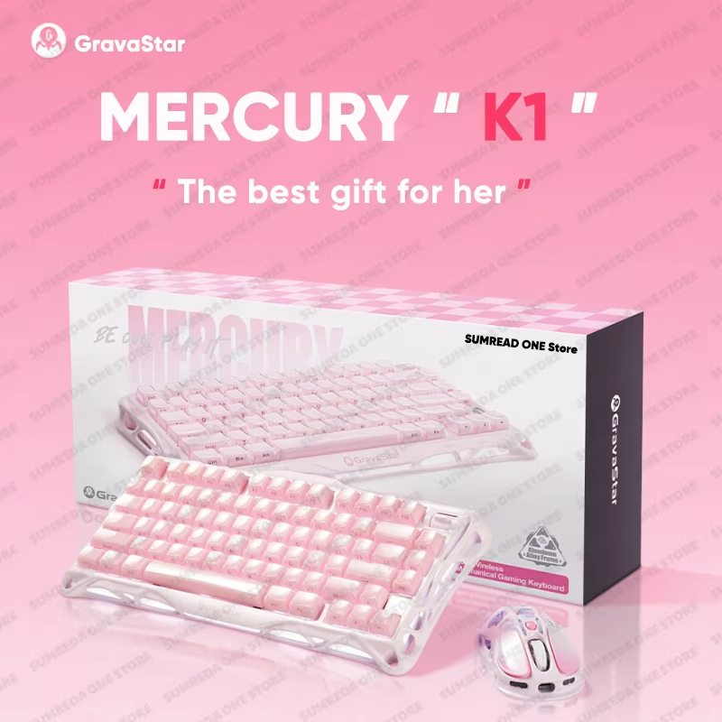 Keyboard Gaming Transparent - Grava Star Mercury K1 Keyboard Mekanis
