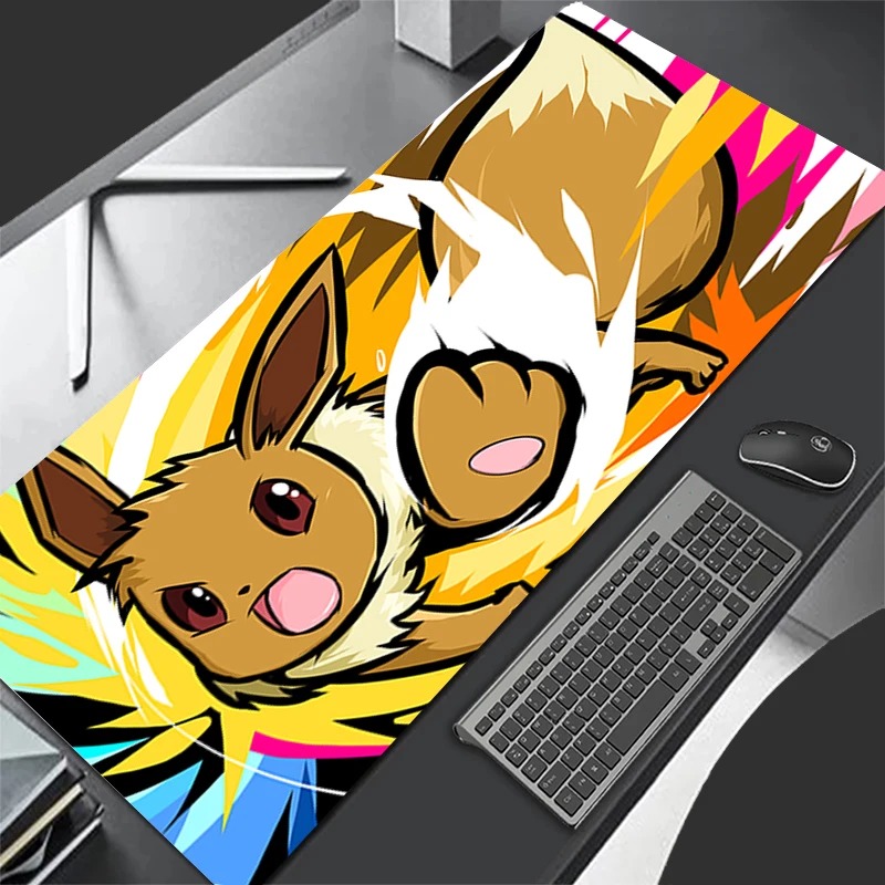 Gaming Keyboard Top - P-Pokemon Eevee Anime Gaming Mouse Pad,