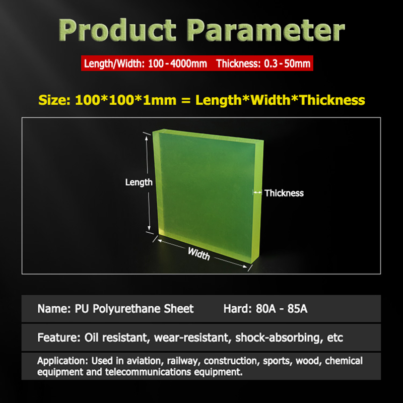 Polyurethane Foam Sheet - Lembaran PU Poliuretan Transparan Kuning-Hijau Ukuran