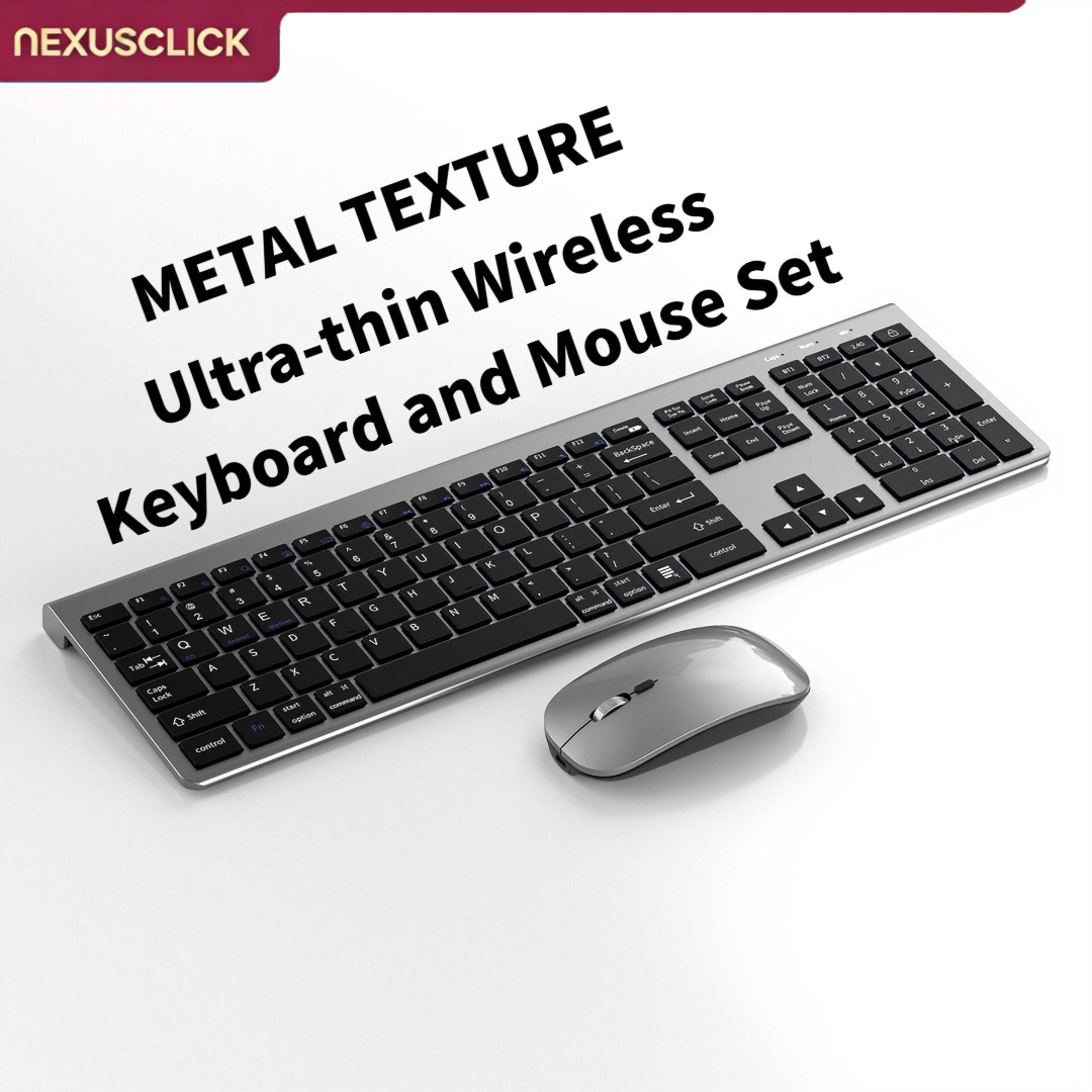 Gaming Keyboard And Mouse Combo Wireless - NexusClick 104 Keys Wireless Tri-Mode Keyboard