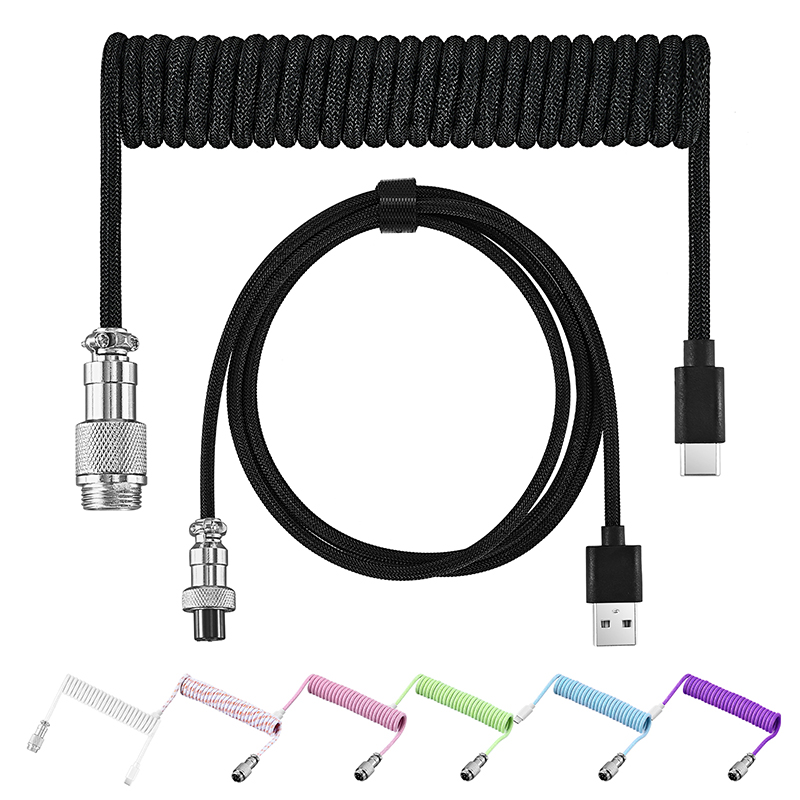 Gaming Keyboard Type C - Kabel Keyboard Mekanik Berbentuk Spiral Tipe-C