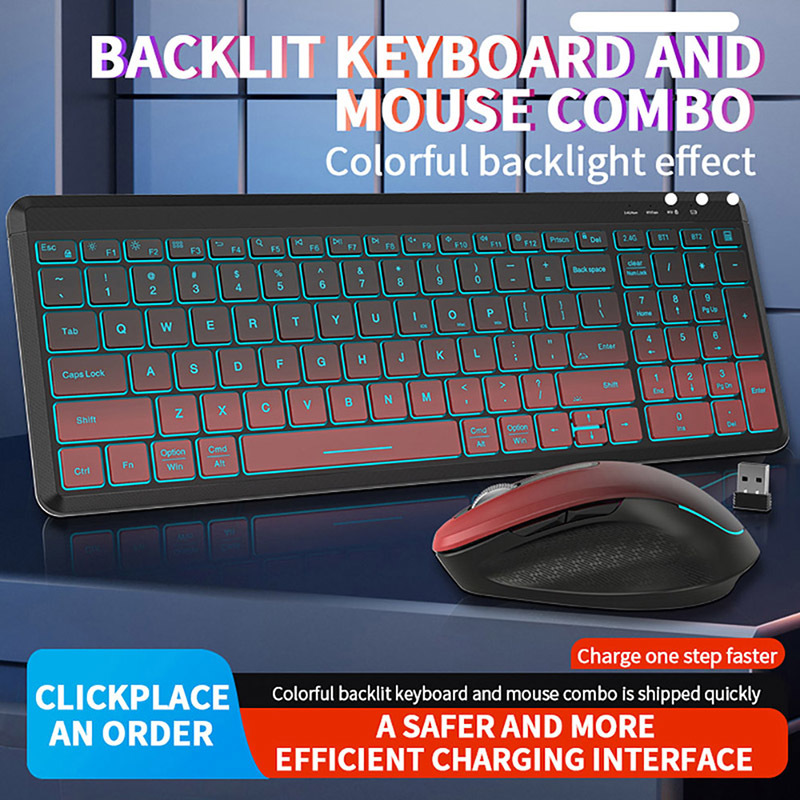 Keyboard dan Mouse nirkabel la - Gaming Keyboard And Mouse Combo Wireless ulasan dan harga
