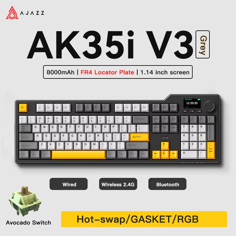 Ajazz AK35I V3/V4 MAX Tri-mode - Gaming Keyboard And Mouse Combo Wireless ulasan dan harga