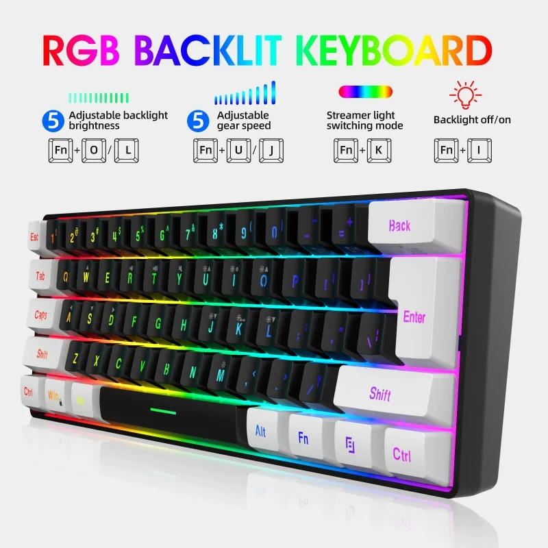 Keyboard dan Mouse 60% Combo K - Gaming Keyboard And Mouse Combo Wireless ulasan dan harga