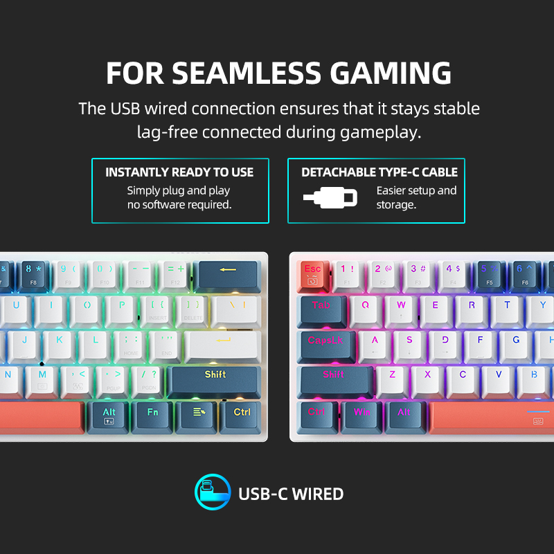 K500-B61 Machenike Mini Mechan - Gaming Keyboard And Mouse Combo Wireless ulasan dan harga