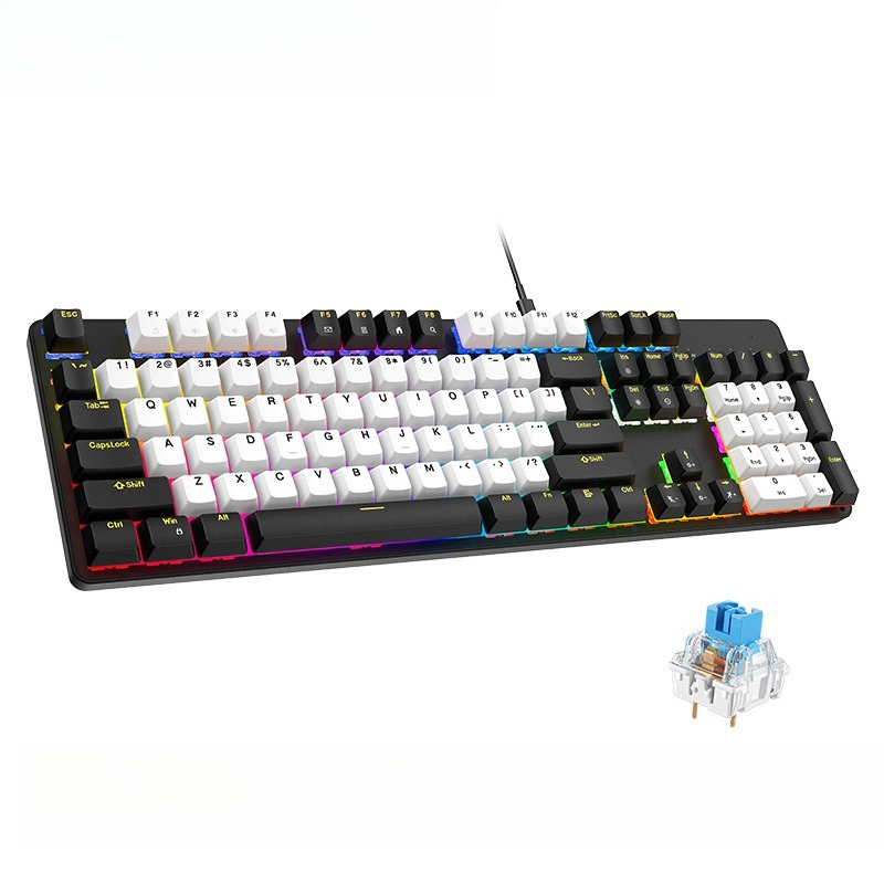 Keyboard Mekanik E-sports Alum - Gaming Keyboard No Noise ulasan dan harga
