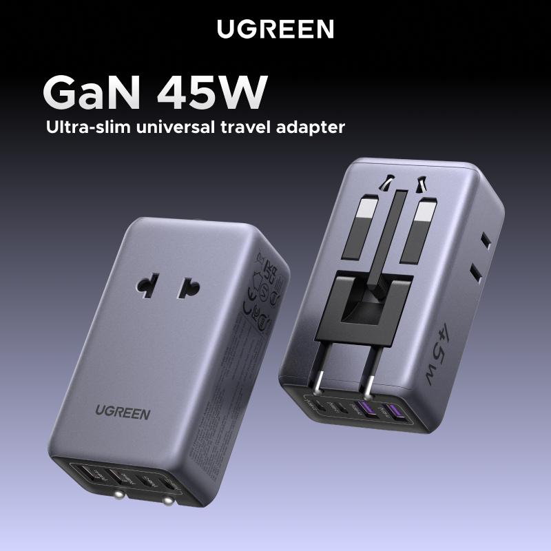 Adaptor Colokan UGREEN GaN 45W - Gaming Keyboard Type C ulasan dan harga