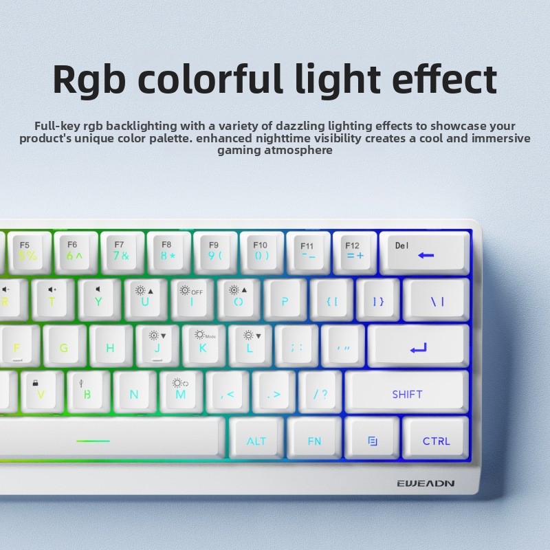 Keyboard Mini Nirkabel 61 Tomb - Gaming Keyboard No Noise ulasan dan harga