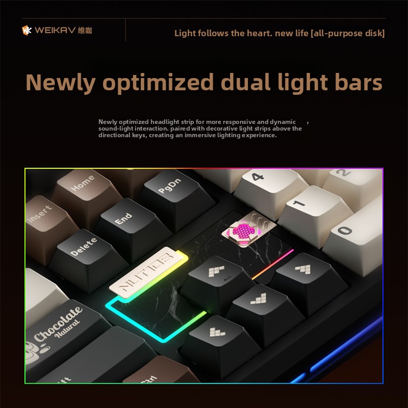 WEIKAV NUT108 Keyboard Mekanik - Gaming Keyboard Ergo ulasan dan harga