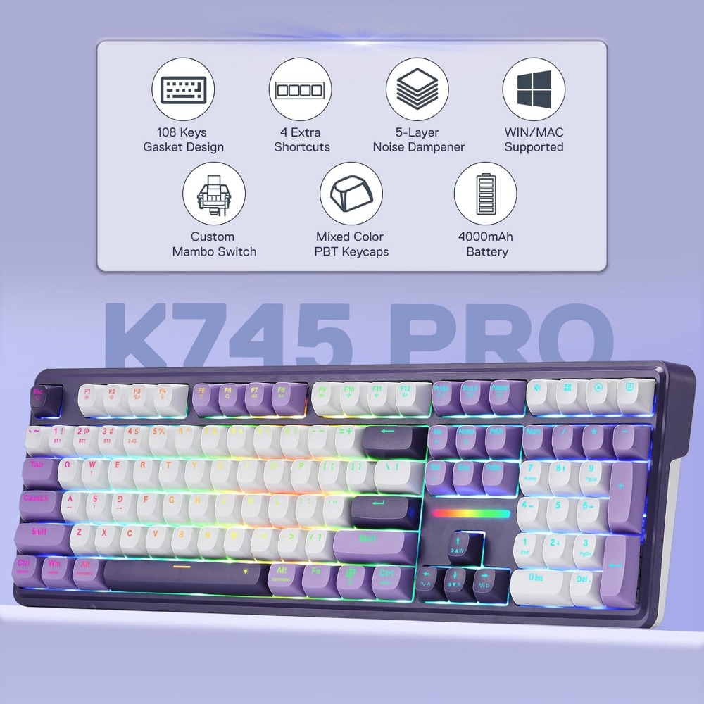 Keyboard Gaming Mekanik RGB Ni - Gaming Keyboard No Noise ulasan dan harga