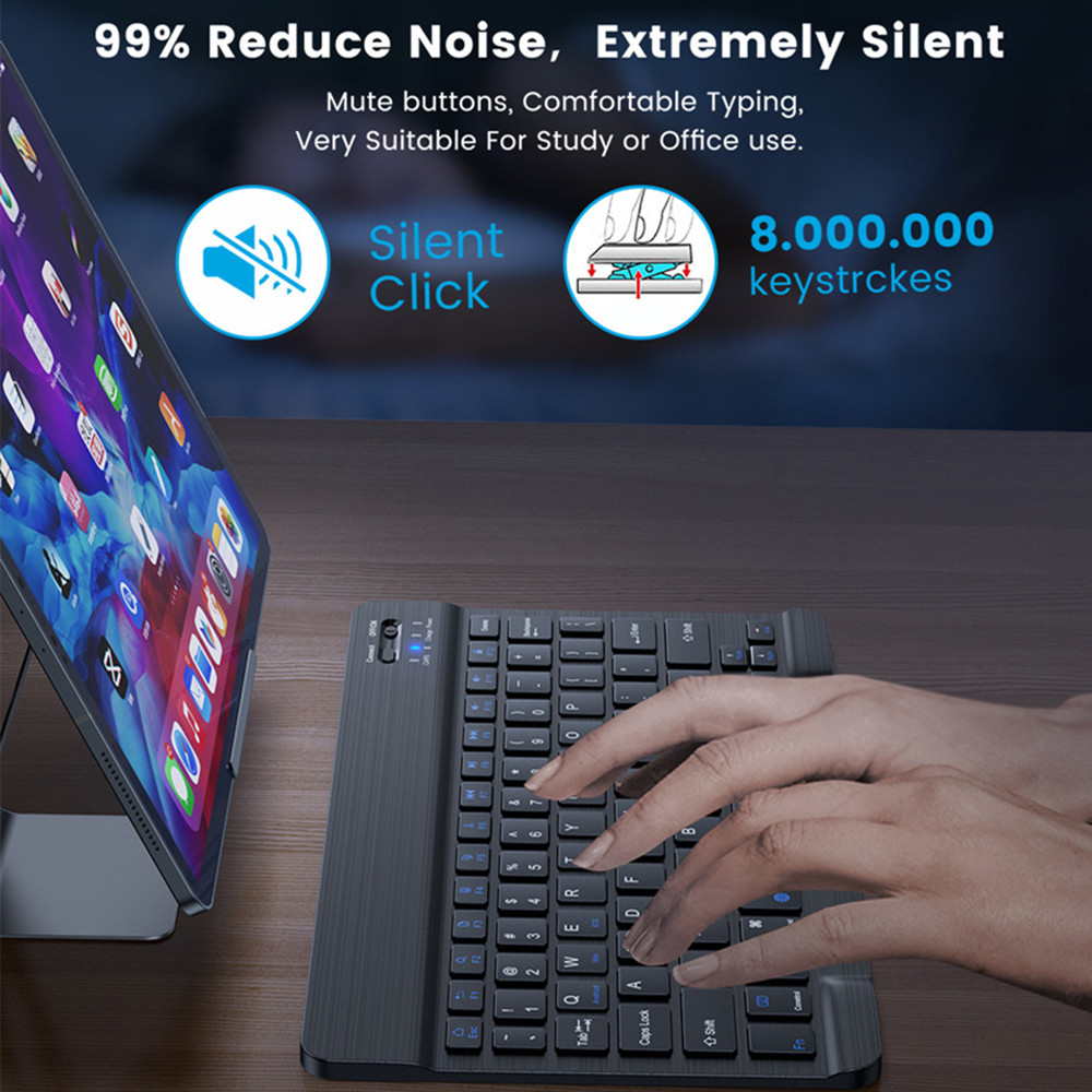 Keyboard Mini Bluetooth Nirkab - Gaming Keyboard Mouse Wireless ulasan dan harga