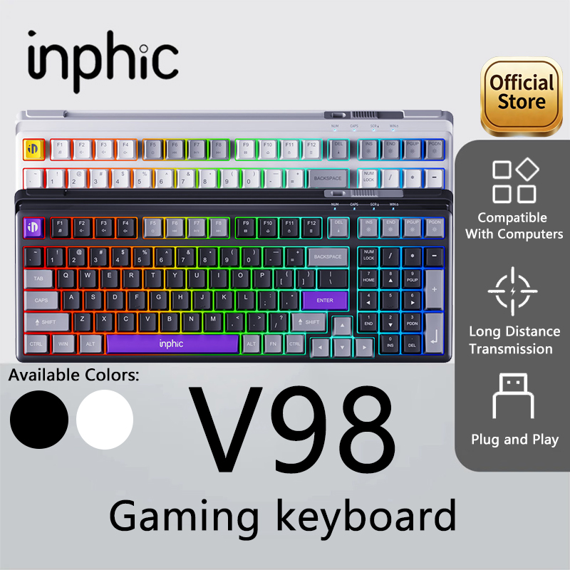 INPHIC V98 TYPE-C Keyboard Gam - Gaming Keyboard No Noise ulasan dan harga