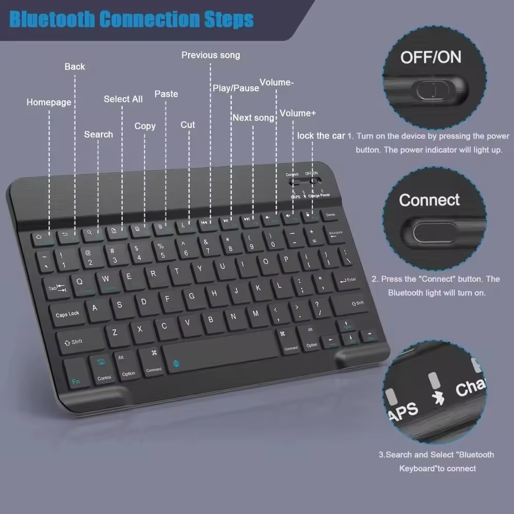 Keyboard Nirkabel Bluetooth Ke - Gaming Keyboard Mouse Wireless ulasan dan harga