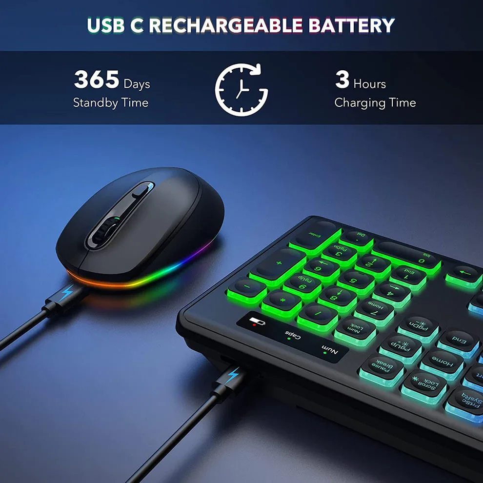 Set Keyboard dan Mouse nirkabe - Gaming Keyboard And Mouse Combo Wireless ulasan dan harga