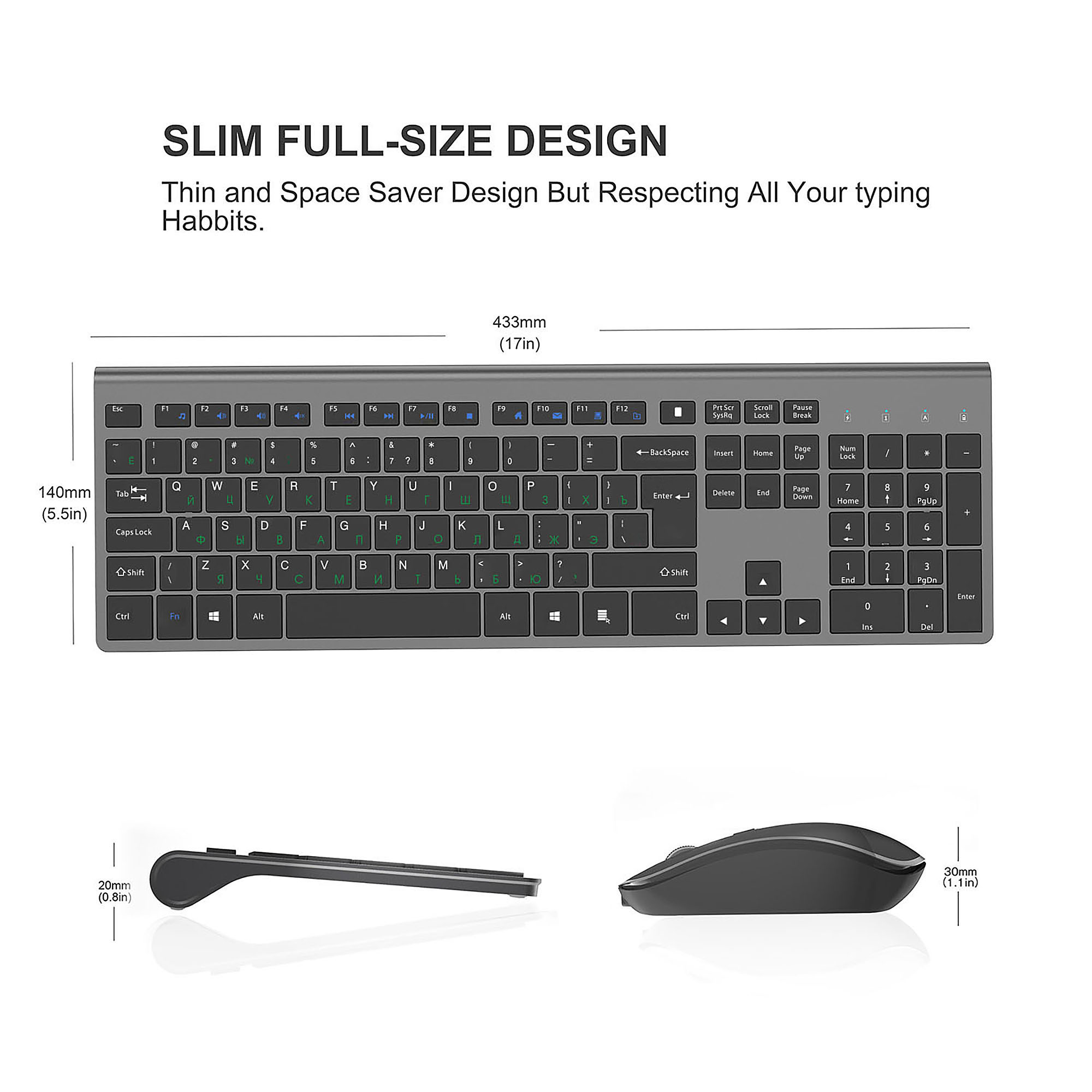 Set Keyboard dan Mouse Nirkabe - Gaming Keyboard Mouse Wireless ulasan dan harga