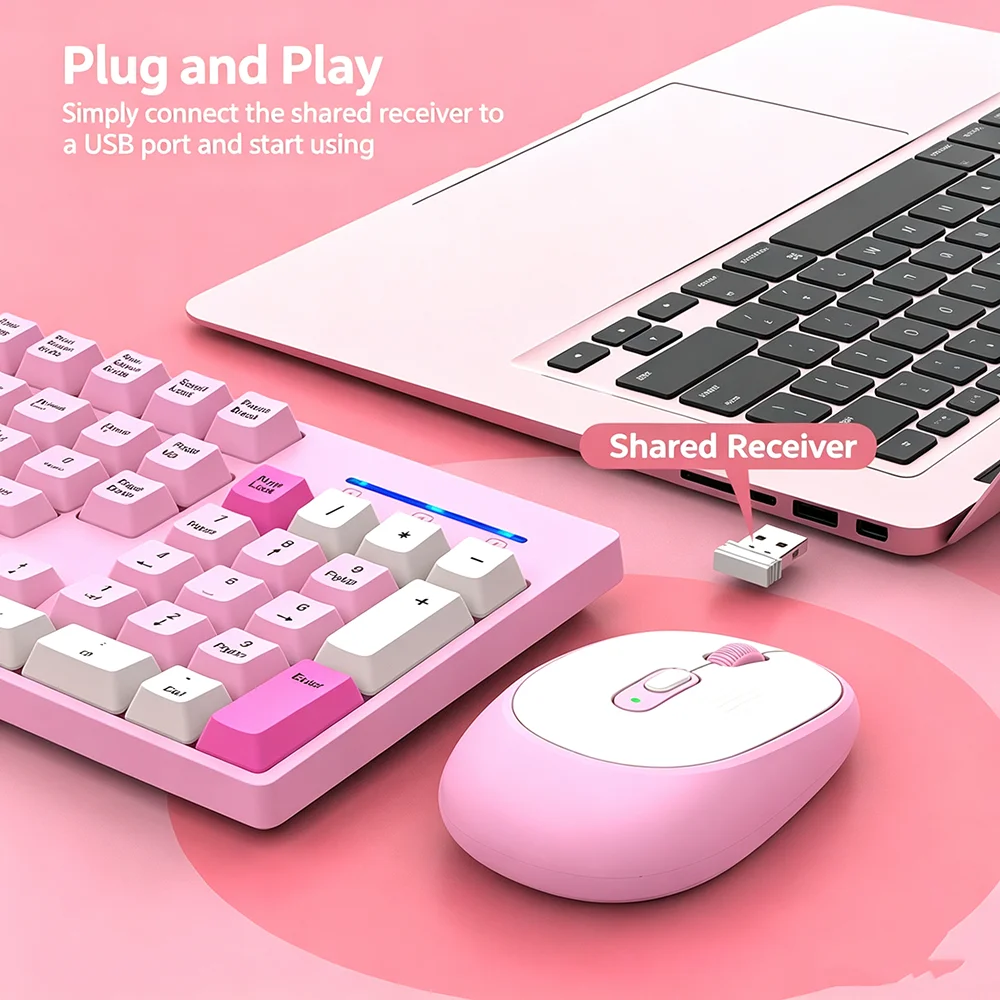 KEBIDUMEI Set Keyboard dan Mou - Gaming Keyboard And Mouse Combo Wireless ulasan dan harga