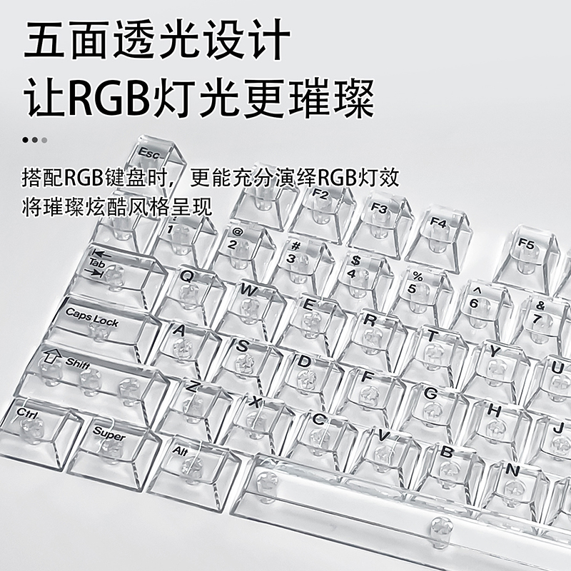 Keycap Profil Cherry Transpara - Keyboard Gaming Transparent ulasan dan harga