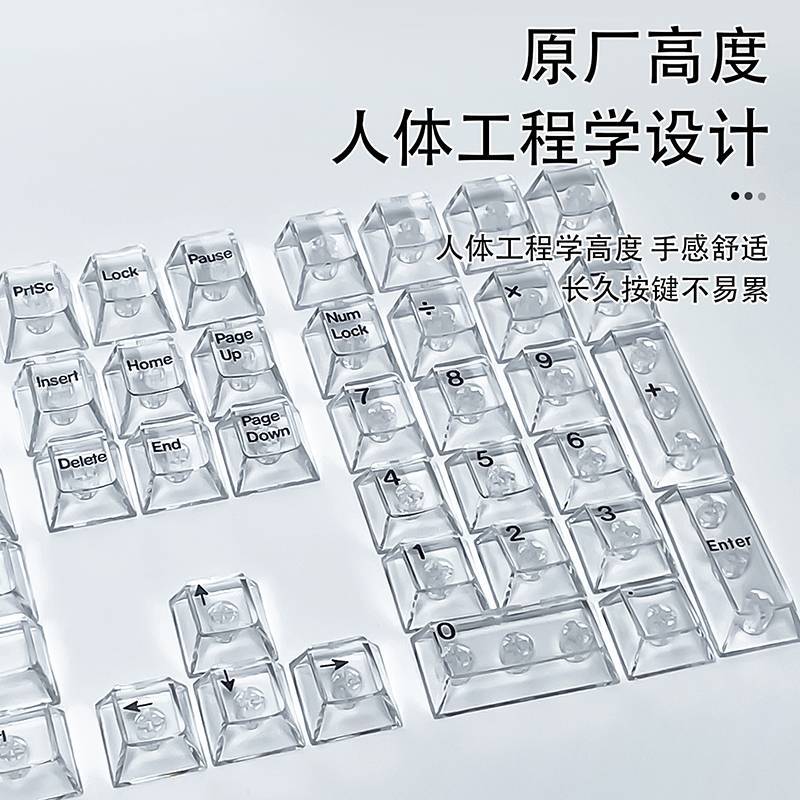 Keycap Profil Cherry Transpara - Keyboard Gaming Transparent ulasan dan harga