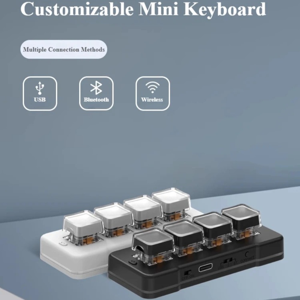 MK424Pro 4-Key Wireless Mini K - Gaming Keyboard Mini Mechanical ulasan dan harga