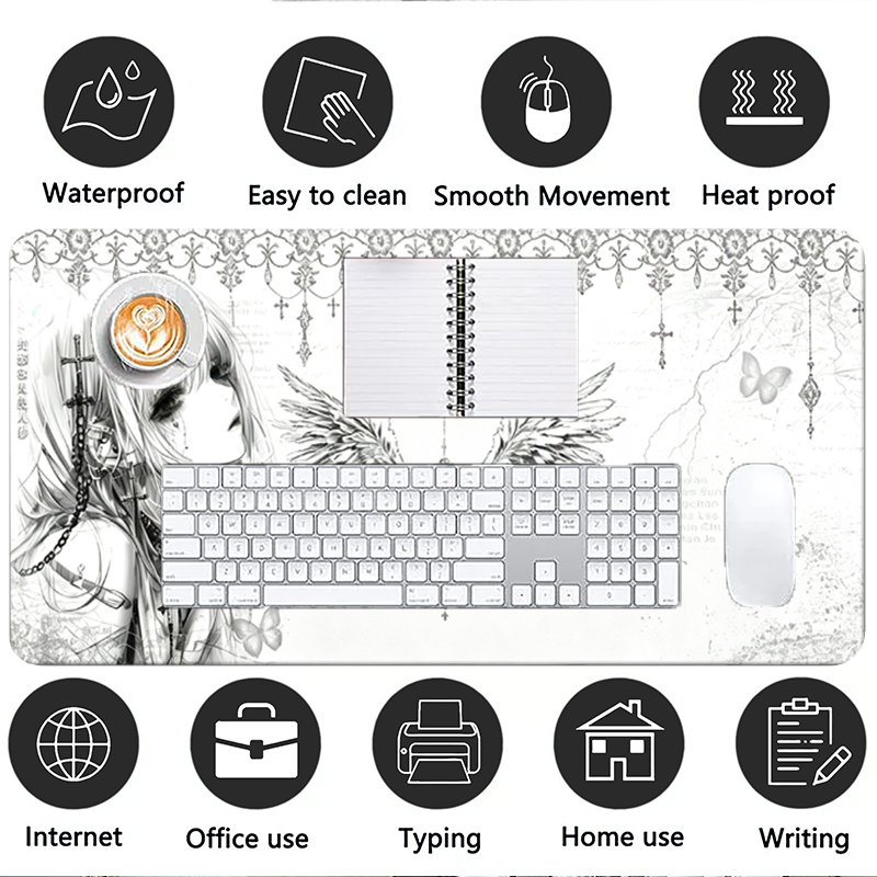 Alas Mouse Kulit Hitam Putih E - Gaming Keyboard Tactile ulasan dan harga