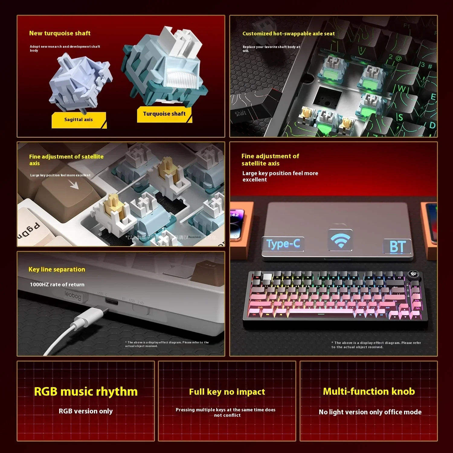 Leobog Hi75C Hi75 Hi75C Pro Ki - Gaming Keyboard Mini Mechanical ulasan dan harga